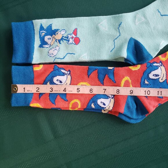 SEGA Sonic the Hedgehog Socks Bundle Blue Red and Yellow socks - Picture 8 of 9